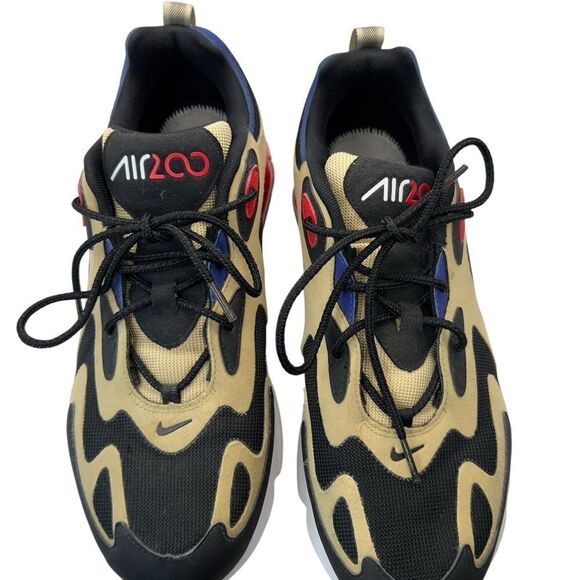 11.5 no insole MEN’S NIKE AIR MAX 200 TEAM GOLD UNIVERSITY RED BLACK - Picture 4 of 10